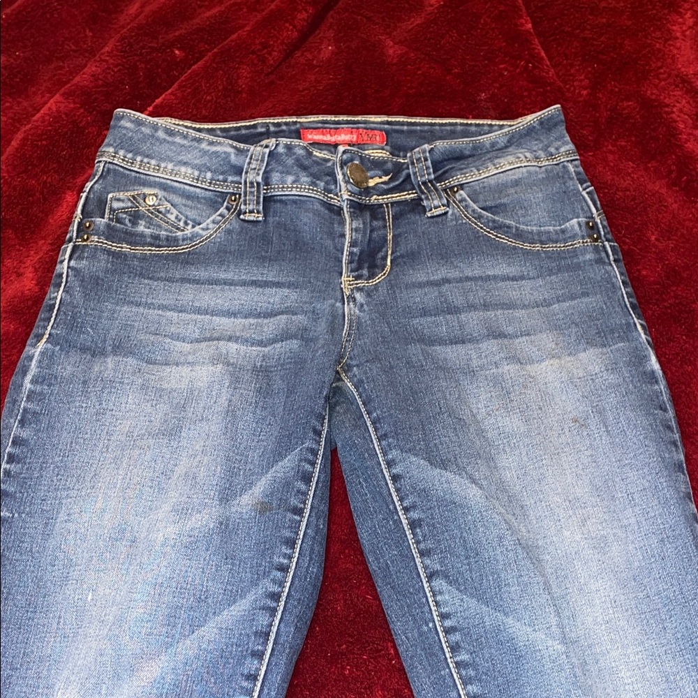 YMI Women's Classic Blue Straight Leg Jeans